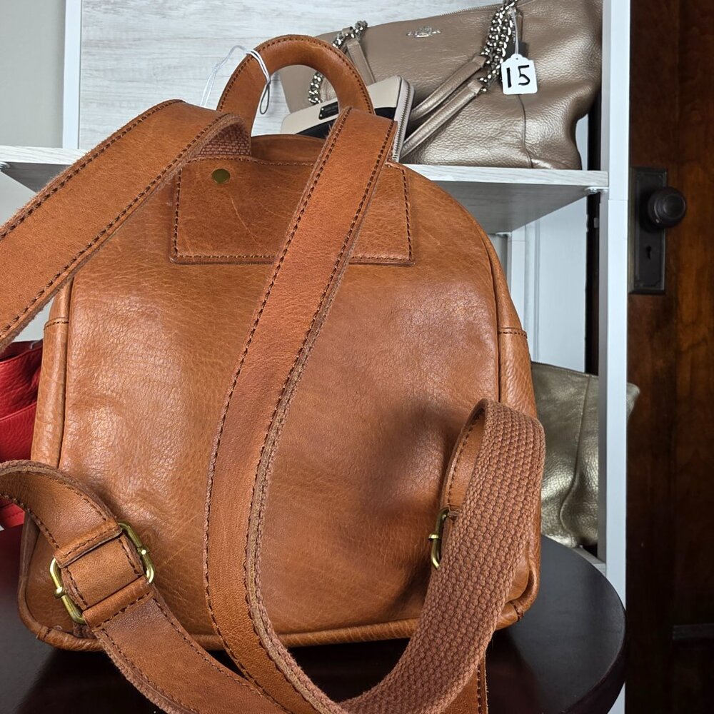 Madewell Lorimer Mini Backpack in English Saddle - Picture 3 of 10